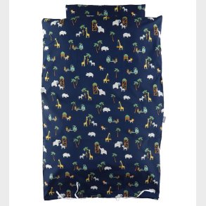 Nrgaard Madsens Sengetj - Baby - Navy m. Safaridyr