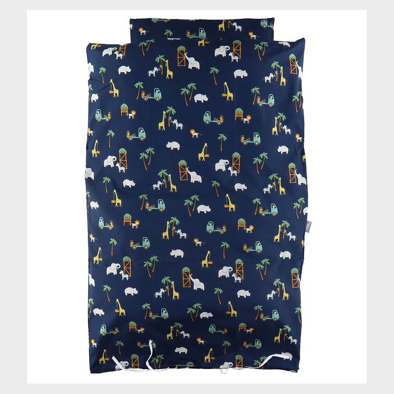 Nrgaard Madsens Sengetj - Baby - Navy m. Safaridyr