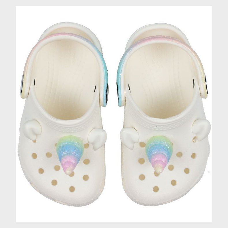 Crocs Sandaler - Classic Rainbow Unicorn Clog T - Chalk