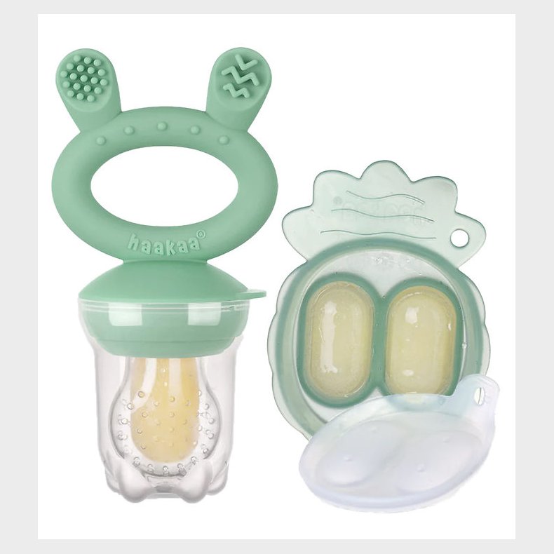 Haakaa Food Feeder m. Frysebakke - Pea Green