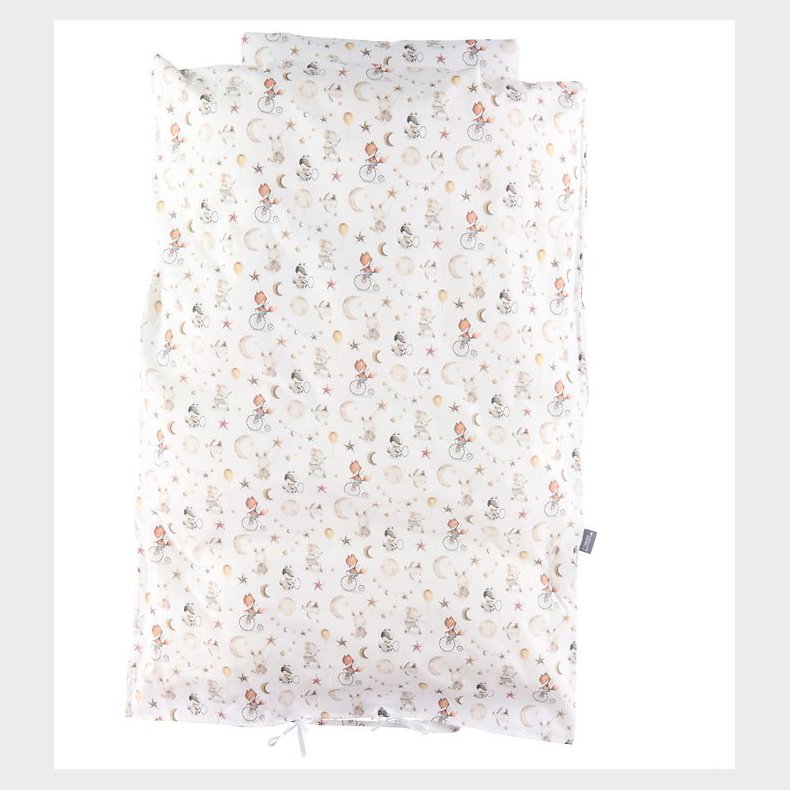 Nrgaard Madsens Sengetj - Junior - Hvid m. Dyr/Mner/Stjerner