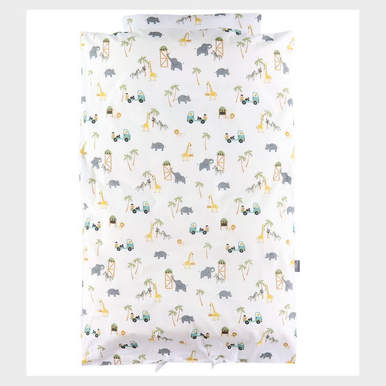 Nrgaard Madsens Sengetj - Baby - Hvid m. Safaridyr