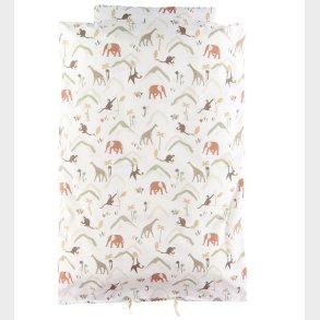 Nrgaard Madsens Sengetj - Baby - Hvid m. Safaridyr