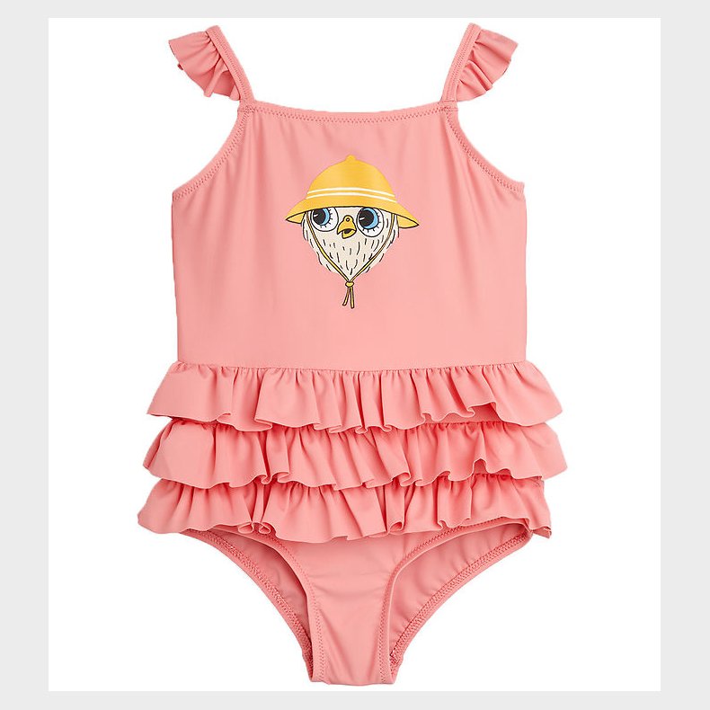 Mini Rodini Badedragt - UV50+ - Owl - Pink