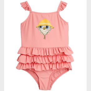 Mini Rodini Badedragt - UV50+ - Owl - Pink