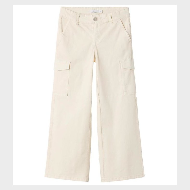 Name It Bukser - NkfRose Wide Twill - Turtledove
