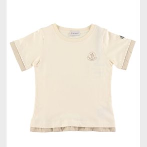 Moncler T-shirt - Cream m. Beige
