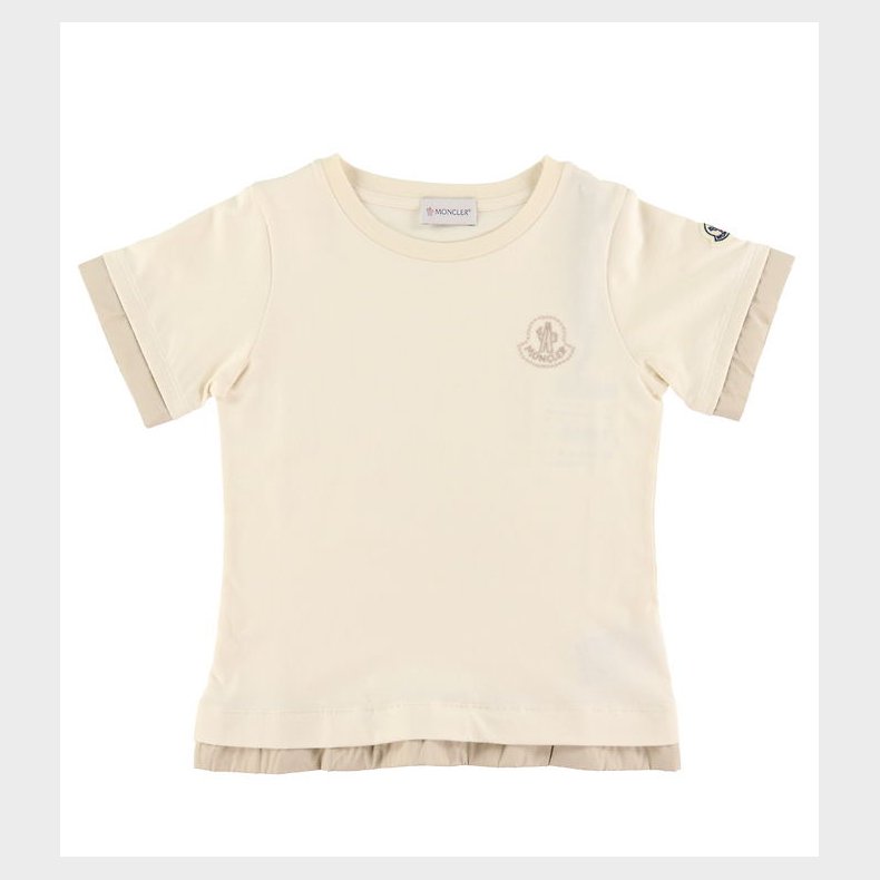 Moncler T-shirt - Cream m. Beige