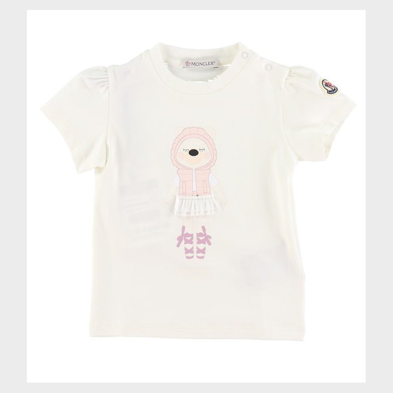 Moncler T-shirt - Hvid/Rosa m. Isbjrn