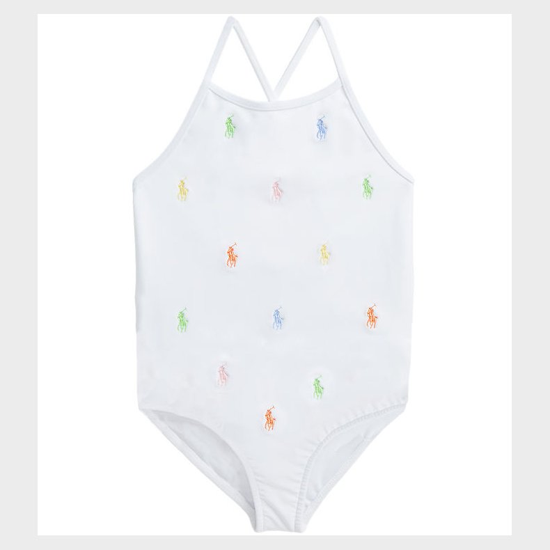 Polo Ralph Lauren Badedragt - Hvid m. Logoer