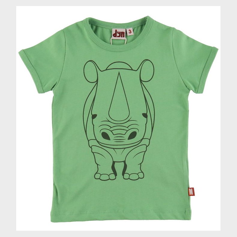 DYR-Cph T-Shirt - Dyrhide - Dusty Green Outline N�sehorn