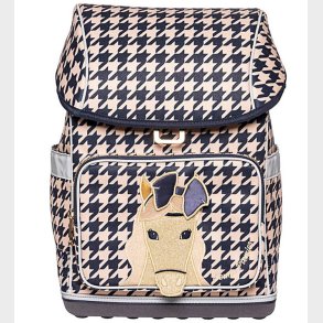 Jeune Premier Skoletaske - Ergomaxx - Houdstooth Horse