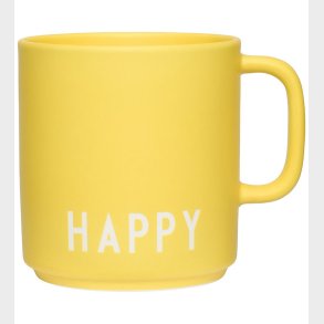 Design Letters Kop m. Hank - Favorite - Happy - Gul