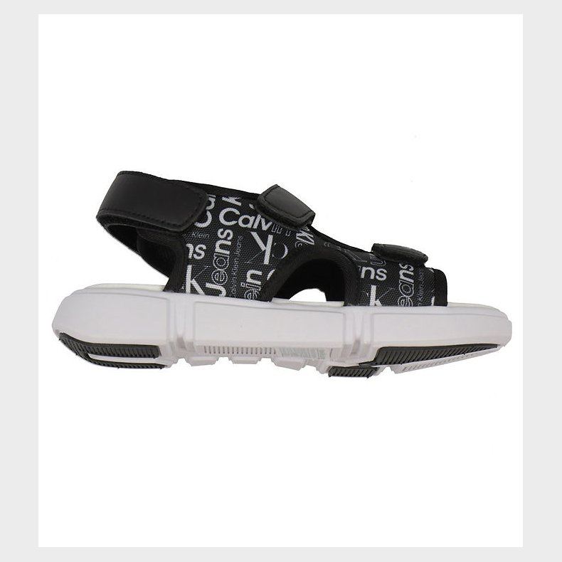Calvin Klein Sandaler - Sort m. Allover Logo