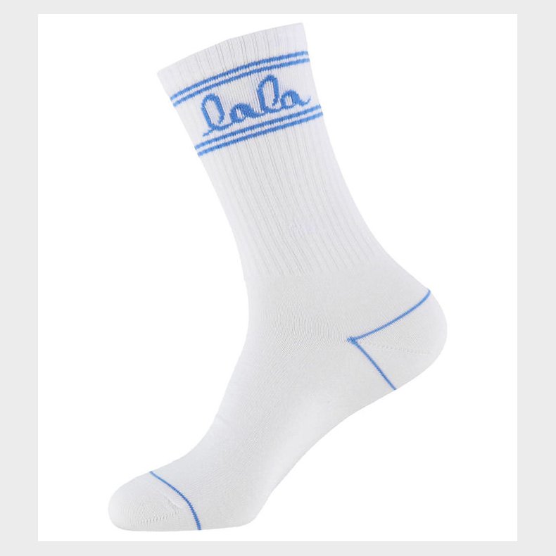 Lala Berlin Strmper - Amaya - Hvid m. Bl