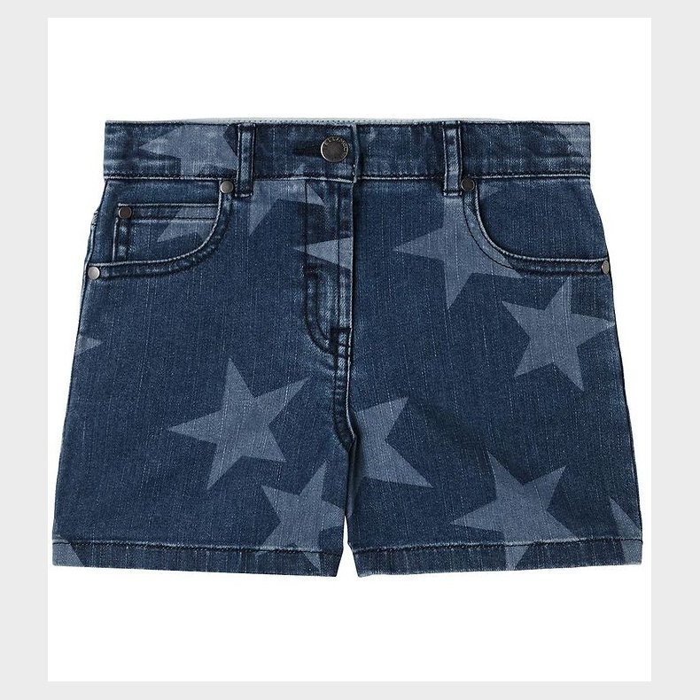 Stella McCartney Kids Denimshorts - Bl/Hvid m. Stjerner