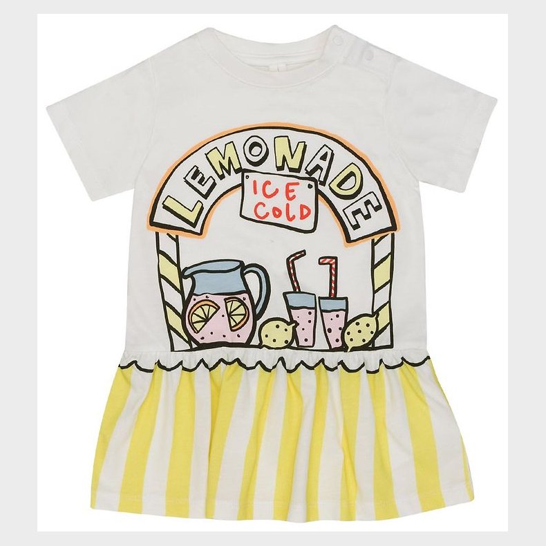 Stella McCartney Kids Kjole - Hvid/Gul m. Limonade