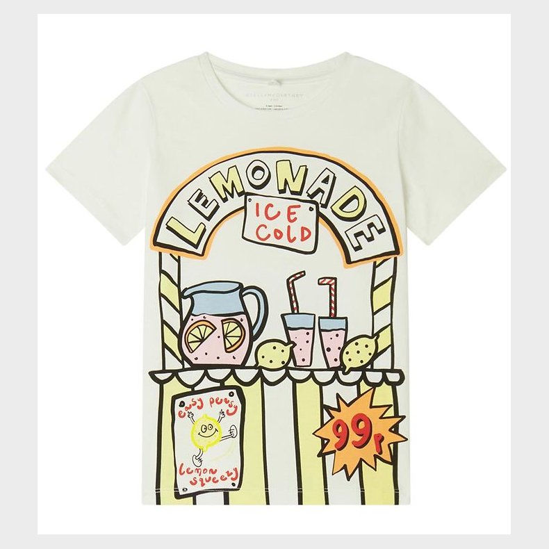Stella McCartney Kids T-shirt - Hvid/Gul m. Limonade