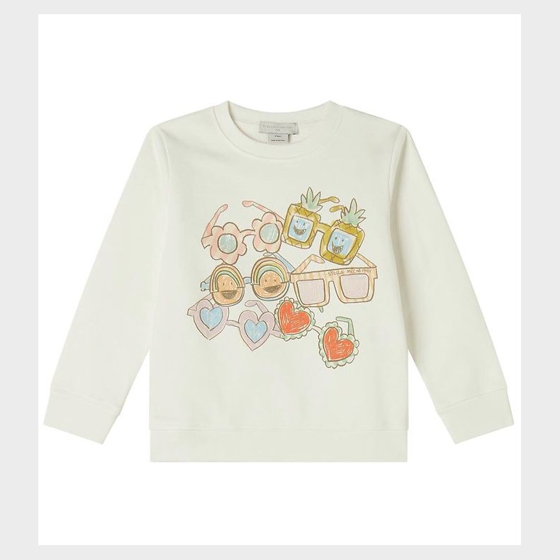 Stella McCartney Kids Sweatshirt - Hvid m. Solbriller