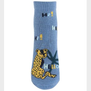 Melton Strmper m. Antiskrid - Let's Go - Denim Blue