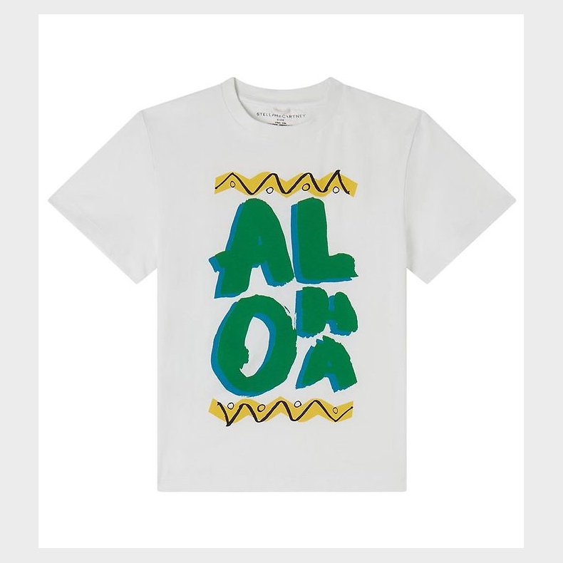 Stella McCartney Kids T-shirt - Hvid/Grn m. Print