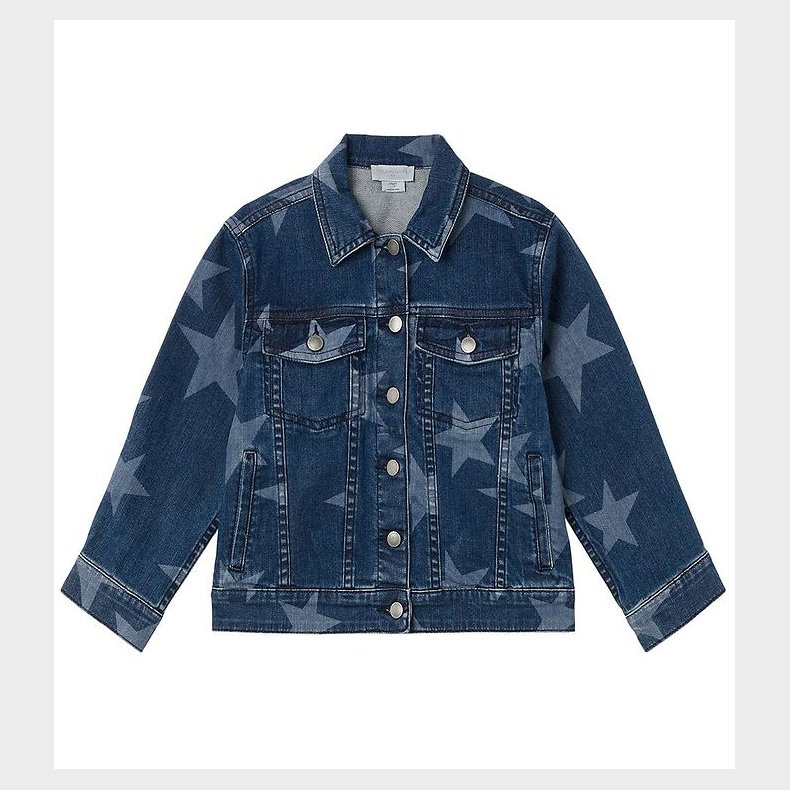 Stella McCartney Kids Denimjakke - Bl/Hvid m. Stjerner