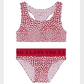 Stella McCartney Kids Bikini - UV50+ - Hvid/Rd m. Hjerter