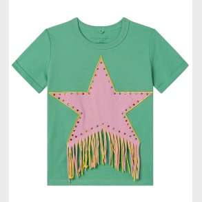 Stella McCartney Kids T-shirt - Grn/Rosa m. Similisten/Frynser