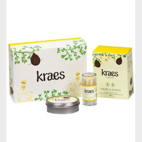 Kraes Gaveske - Babybad/Baby Balm/Glade Kinder - Havre & Kokos