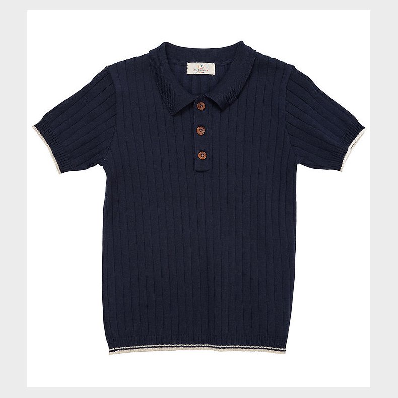 Copenhagen Colors Polo - Strik - Navy/Cream Comb.