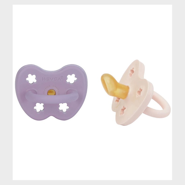 Hevea Sutter - 3-36 mdr. - 2-Pak - Naturgummi - Powder Pink/Lave