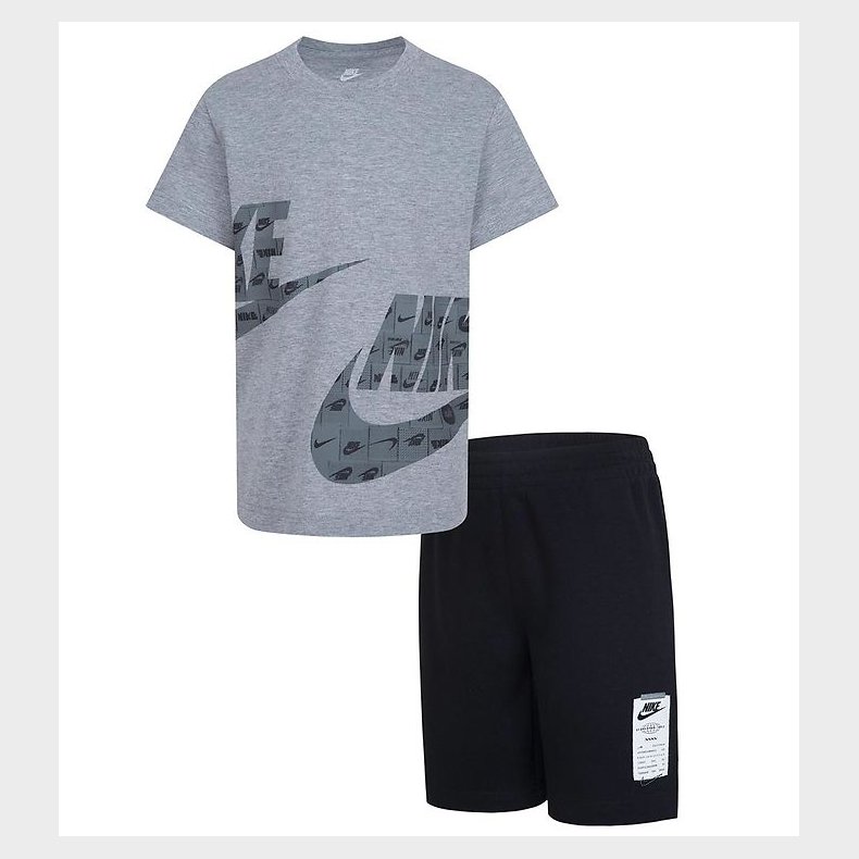 Nike Shortsst - Shorts/T-shirt - Sort/Gr
