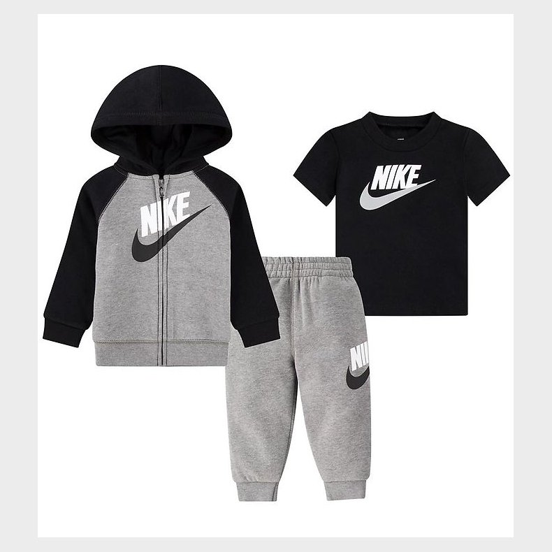 Nike Sweatst - Cardigan/Sweatpants/T-shirt - Carbon Heather