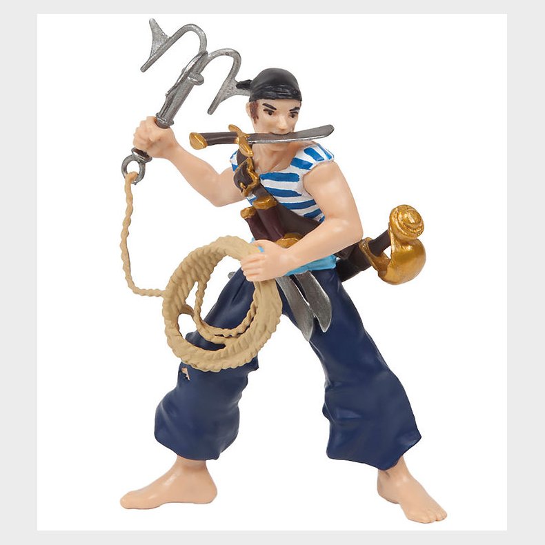 Papo Pirat m. B�dsanker - H: 9 cm