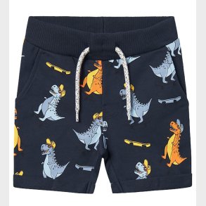 Name It Sweatshorts - Noos - NmmVermo - Dark Sapphire/Dinosaurs