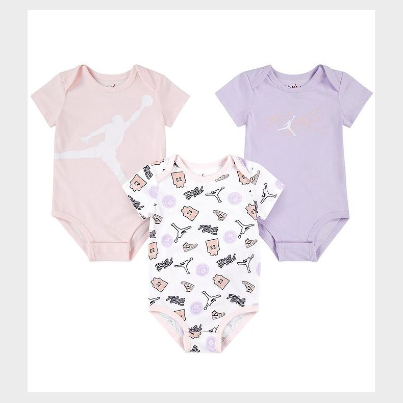 Jordan Body k/ - 3-pak - Jumpman Flight - Pink Wash