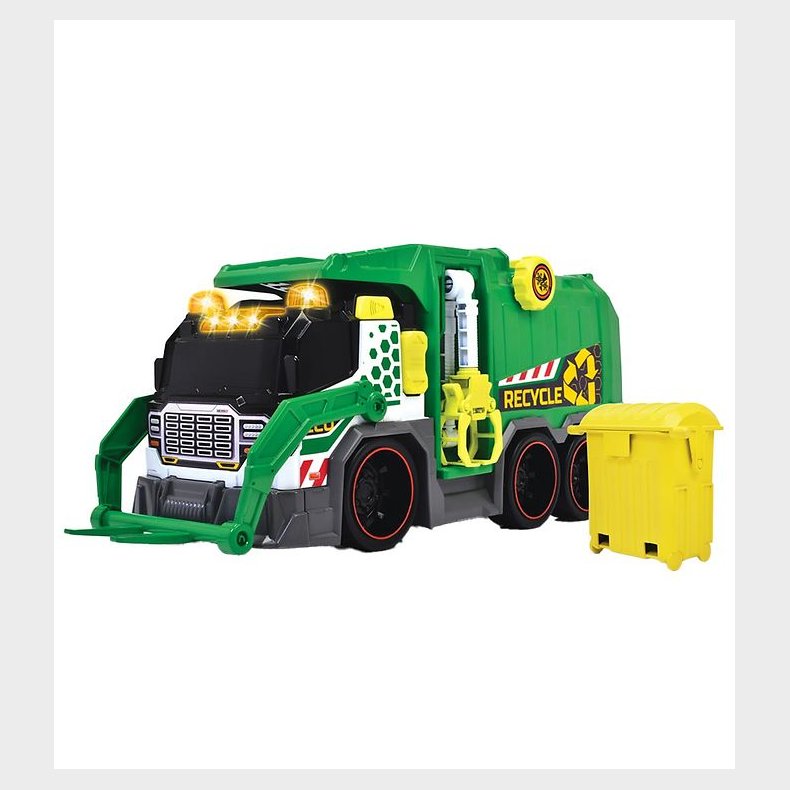 Dickie Toys Bil - Recycling Truck - Lys/Lyd