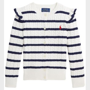 Polo Ralph Lauren Cardigan - Strik - Deckwash White/Newport Navy