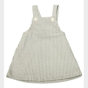 Joha Kjole - Pinafore - Stvet Grn/Hvid Stribet