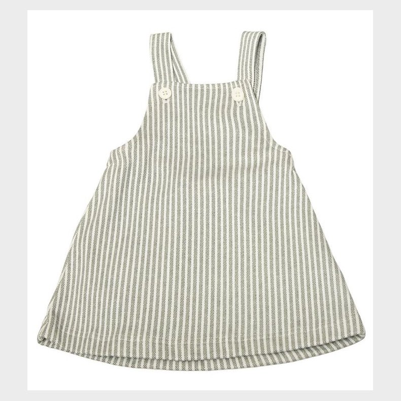 Joha Kjole - Pinafore - Stvet Grn/Hvid Stribet