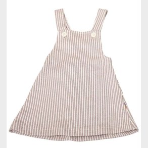 Joha Kjole - Pinafore - Stvet Lilla/Hvid