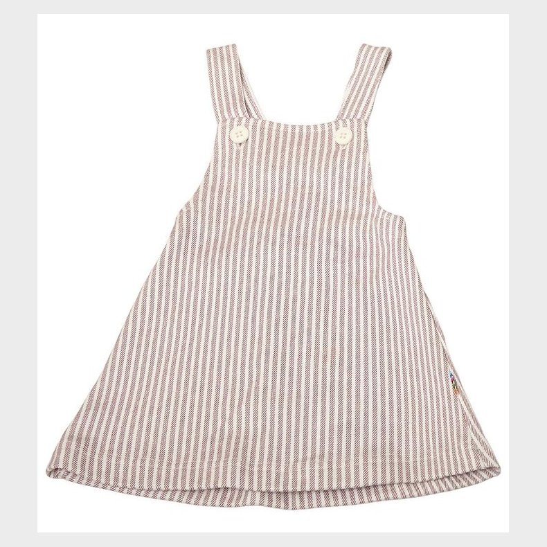 Joha Kjole - Pinafore - Stvet Lilla/Hvid