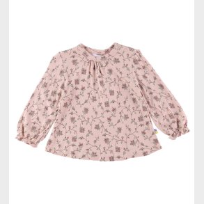 Joha Bluse - Bambus - Stvet Rosa m. Blomster