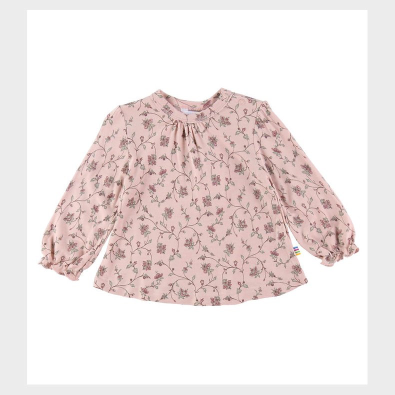 Joha Bluse - Bambus - Stvet Rosa m. Blomster