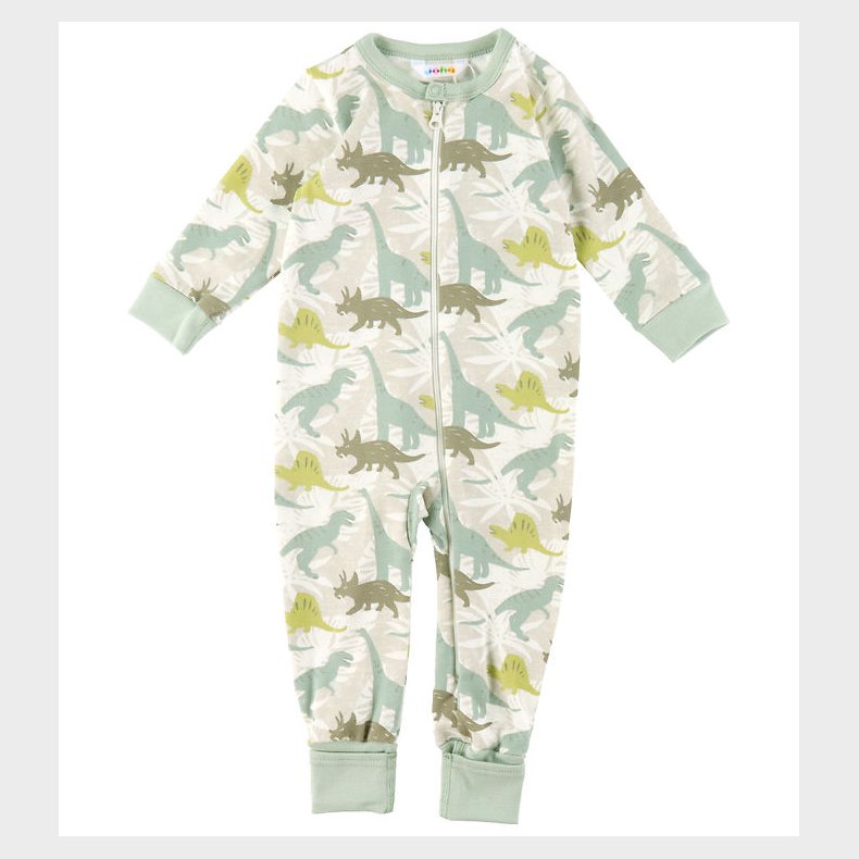 Joha Natdragt - Off White/St�vet Gr�n m. Dino