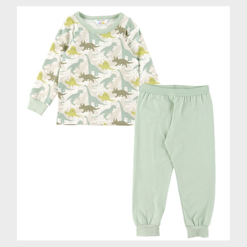 Joha Natt�j - Off White/St�vet Gr�n m. Dino