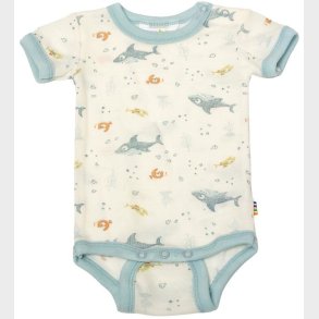 Joha Body k/ - Uld - Off White/Stvet Bl m. Fisk