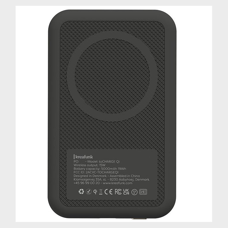 Kreafunk Oplader - toCHARGE QI - Sort