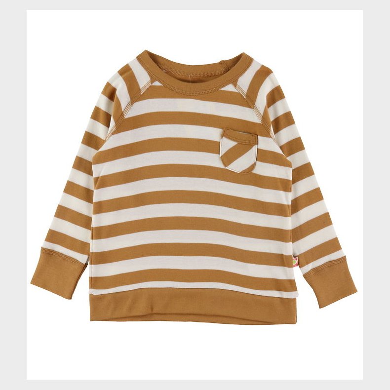 Katvig Bluse - Brun/Hvid Stribet