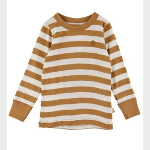 Katvig Bluse - Brun/Hvid Stribet